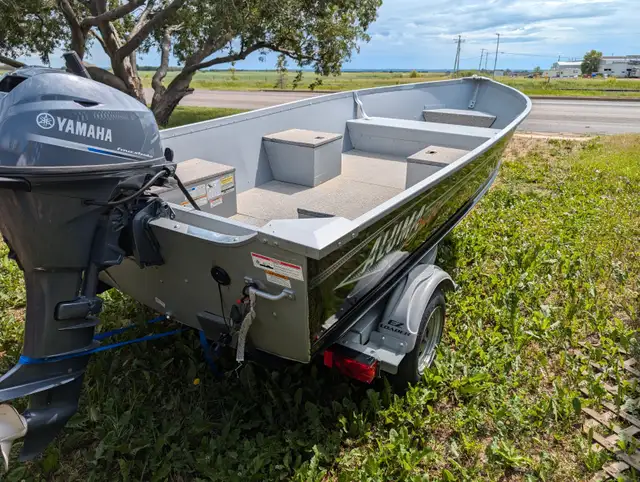 !!!SOLD!!!    14' FISHING/UTILITY BOAT, OUTBOARD MOTOR & TRAILER in Powerboats & Motorboats in Lloydminster - Image 10