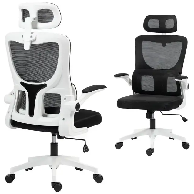 High Back Office Chair, Mesh Computer Desk Chair with Rotatable  in Chairs & Recliners in Markham / York Region - Image 9
