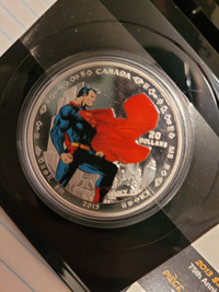 2013 $20 Silver Superman Coin-Man Of Steel