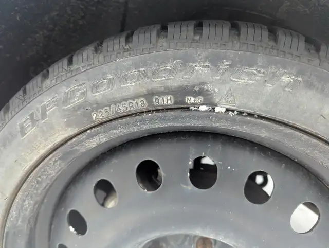 4x BFGOODRICH WINTER T/A KSI TIRES with STEEL RIMS, 225/45/18 in Tires & Rims in Barrie - Image 3