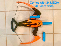 Nerf Flaming Bow modified to fire MEGA XL darts.