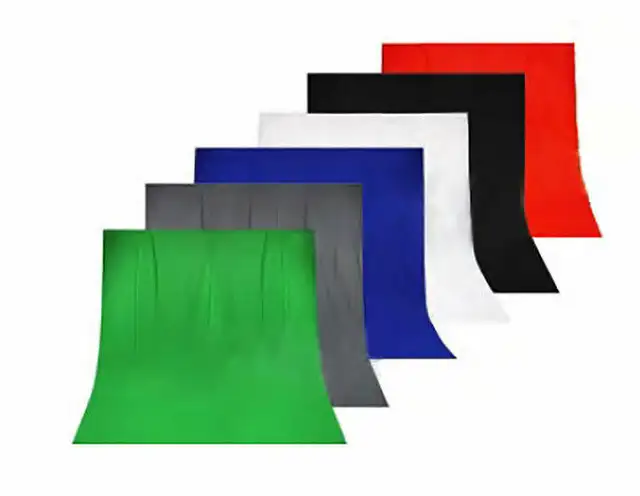Cotton Fabric Backdrops - Many Colours - Green or Blue Screen!