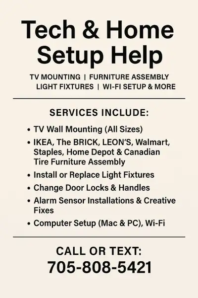 Tech & Home Setup Help , View more