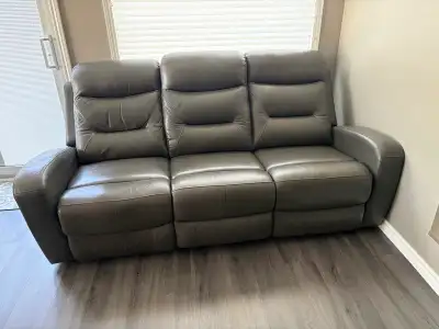Genuine leather 3 seater power recliner sofa, View more