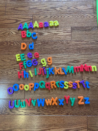 Plastic magnetic letters toy
