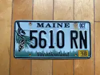 Plaque d’immatriculation du Maine 