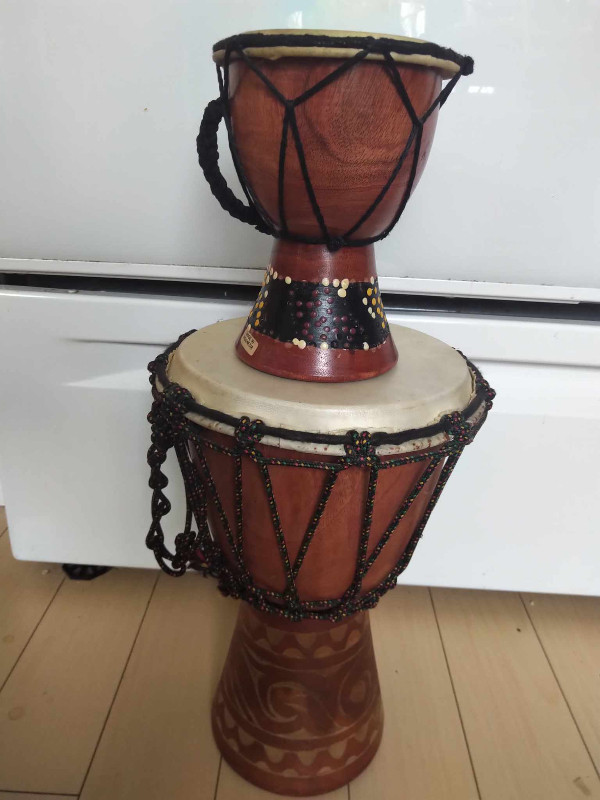 Two Djembe African Hand Drums Located in Shediac in Drums & Percussion in Moncton - Image 2