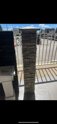 Exterior Quality Stone Pillar x3