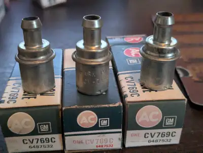Vintage classic car NOS AC GM PCV VALVES . See below part #s and confirm if they fit your applicatio...