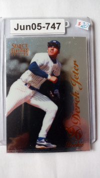 1996 SELECT CERTIFIED #100 DEREK JETER MIRROR FOIL ROOKIE RC NY