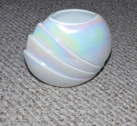 handblown glass vase - pearlized Like New 8.5 wide 8 inches h