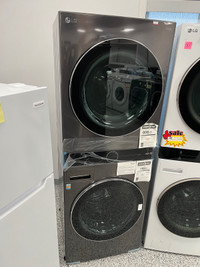 New in stock on sale 1 year warranty LG tower washer dryer set 