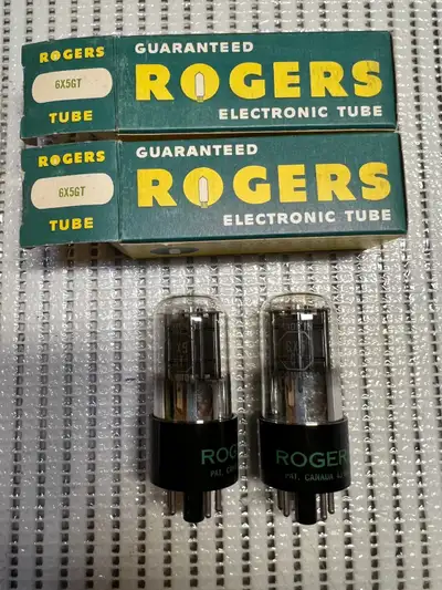 Tubes (2) NOS Rogers 6X5GT, View more