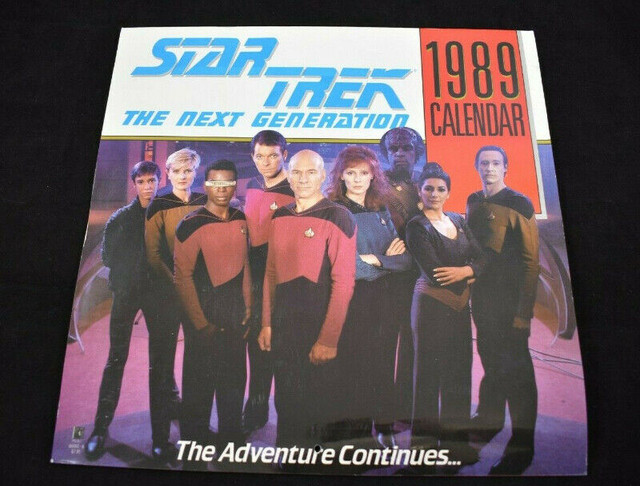 Star Trek The Next Generation 1989 Calendar ~ Pocket Books ~1989 in Arts & Collectibles in City of Halifax