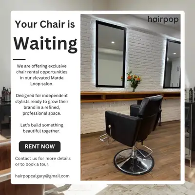 SALON CHAIR RENTAL OPPORTUNITY Are you a talented hair artist ready to take your career to the next...