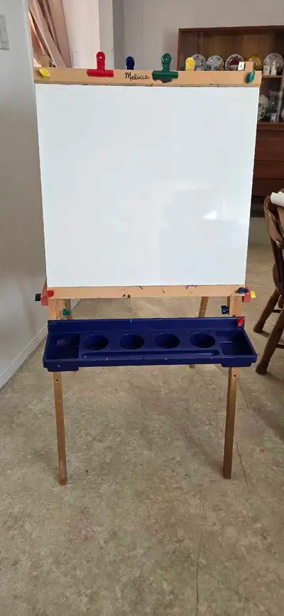Melissa and Doug Art Easel. White board, chalk board, and paper roller (no paper included). Well use...