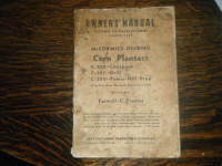 McCormick Deering 220, 221, 222  Corn Planters Owners Manual