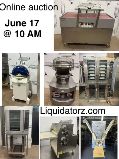 Monthly online auction coming up on June 17 @ 10 AM / Wednesday ; Huge Bakery • Meat Shop • Supermar...
