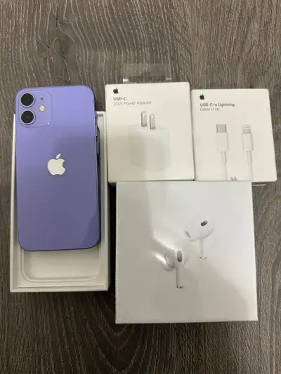 iPhone 12 mini 128gb **Airpods/Charger + Delivery**, View more