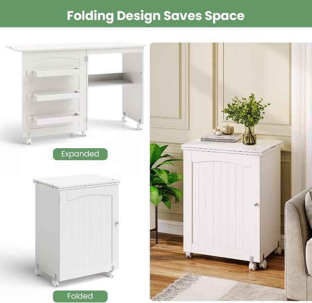 Multipurpose Craft Station Desk, Display Cabinet with Shelves St in Bookcases & Shelving Units in City of Toronto - Image 4