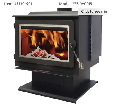 EPA Wood Stove w/ Blower & Scenic Door Insert, View more
