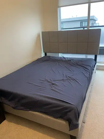 Queen bed and mattress, View more