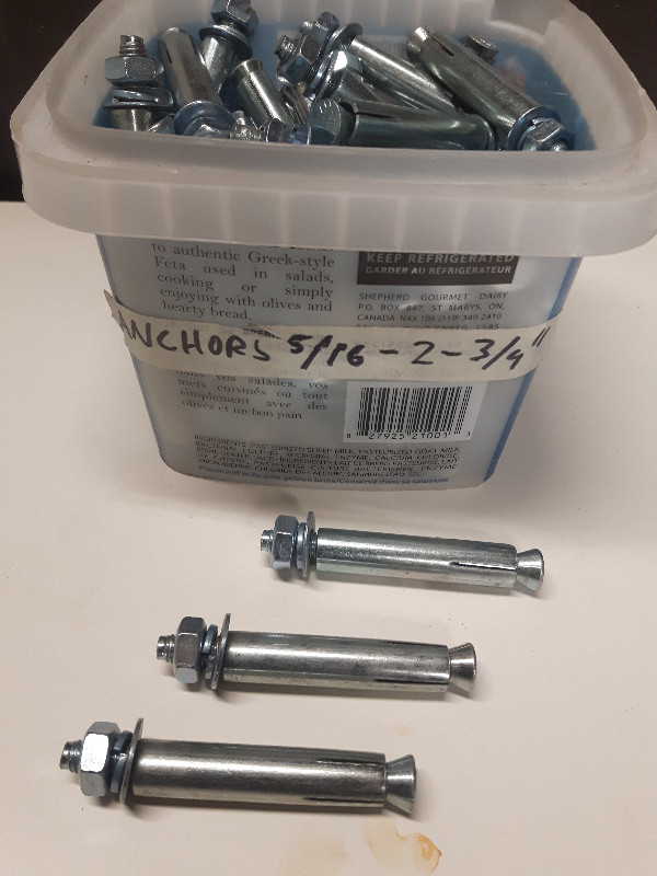 Hex Head Sleeve Anchors 5/16" x 2-3/4" in Hardware, Nails & Screws in City of Toronto - Image 3