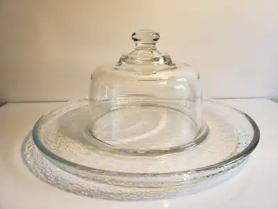 Glass Serving Tray and Cloche, View more
