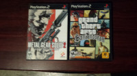 San Andreas and Metal Gear Solid for PS2
