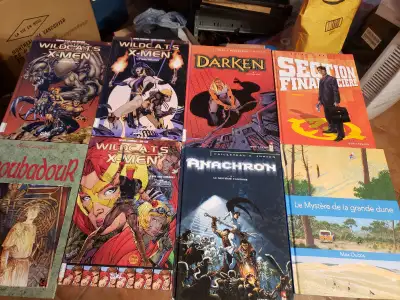 9 French Hard cover Comic books X man Tintin, View more