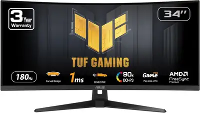 Like New ASUS TUF Gaming 34” Ultra-Wide Curved Monitor, View more