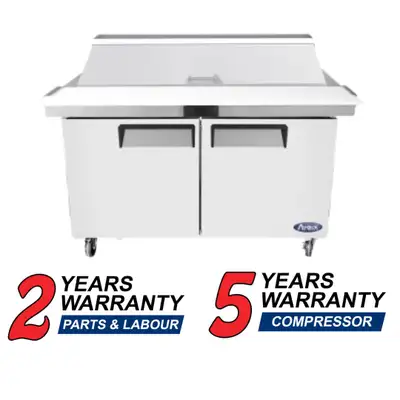 Atosa MSF8302GR Double Door 48" Refrigerated Sandwich Prep Table, View more
