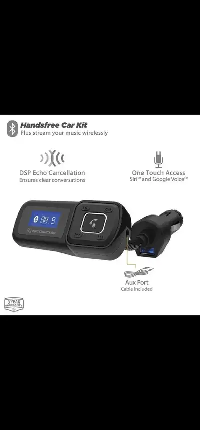Handsfree Car Kit with FM Transmitter, View more