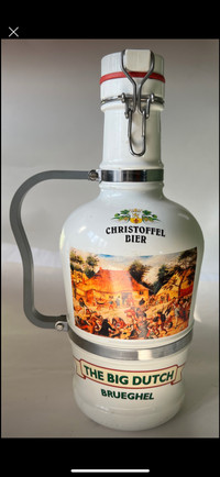 Vintage Dutch Christoffel  Bier Beer Jug/Growler Locking Lid XXL