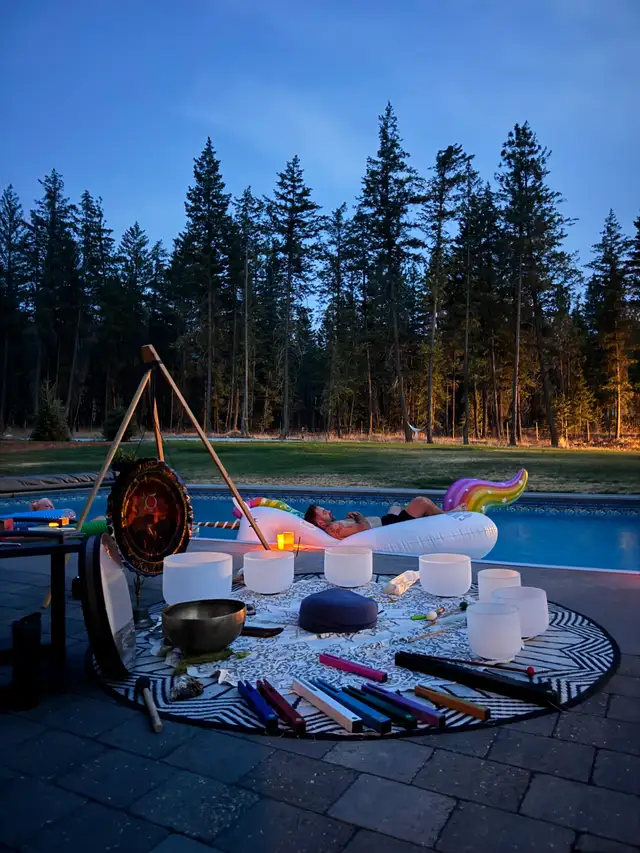 ☀️ Float & Flow: Poolside Yoga + Floating Sound Bath Experienc