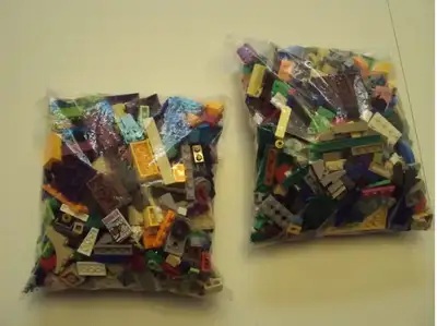 2 Bags of Miscellaneous Lego and Mega Blocks, View more