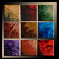 Earth’s Layers 36”x36” Original Wall Art Hand-Painted Abstract
