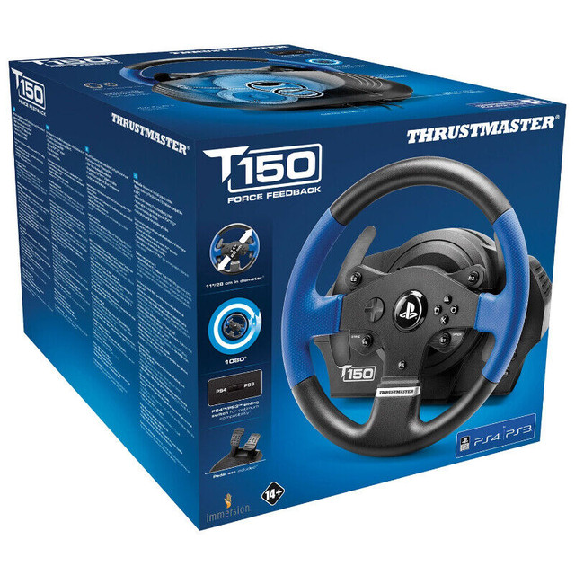 Thrustmaster T150 Force Feedback Racing Wheel for PS4-NEW IN BOX in Sony Playstation 4 in Abbotsford