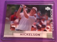 2002 UD Golf #41 PHIL MICKELSON Rookie Silver Parallel Card $40.