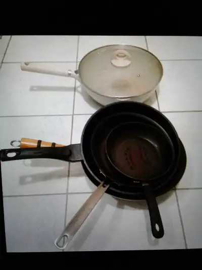 Various frying pans / cooking pans - $5 each, View more