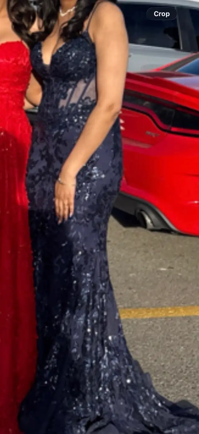 NAVY PROM DRESS BLUE