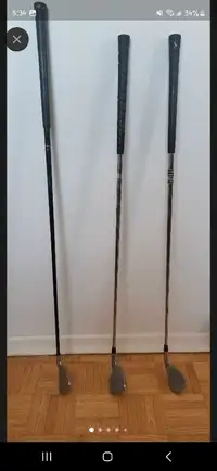3 Lefty Gold Clubs