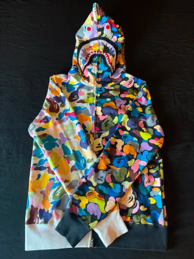 Bape Multi Camo Split Shark Full Zip Hoodie, View more