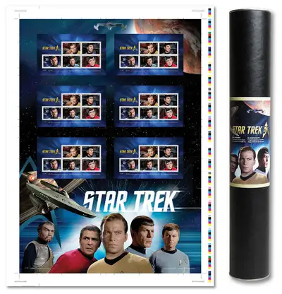 2016 Star Trek 50th Anniversary - Uncut Press Sheet Stamps, View more