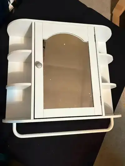 New Braintree 26w x 24h inches surface framed wall mounted medicine cabinet white See photos and lin...