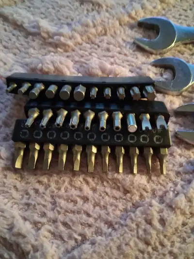 This is a used Mastercraft tool set with sockets, wrenches, and screw bits to handle most jobs. Wren...