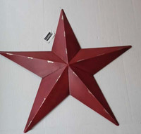 New Red Metallic Barn Stars - "Antique Star" 