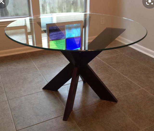 Pier OneSimon X Table Base and Glass Top Dining Tables & Sets St