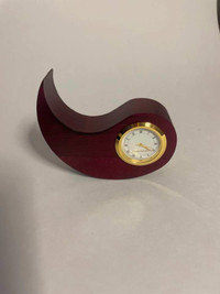 Miniature Horizontal Wooden Scroll Clock
