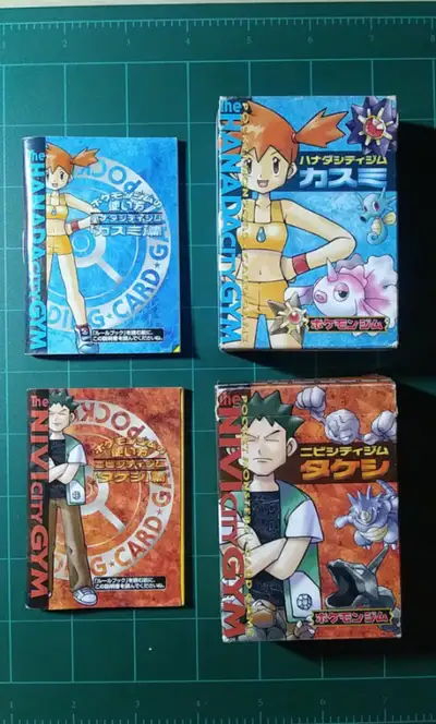 Pokemon Cards Vintage Japanese Gym Heroes / Leader's Stadium Misty / Hanada And Brock / Nivi Deck Bo...